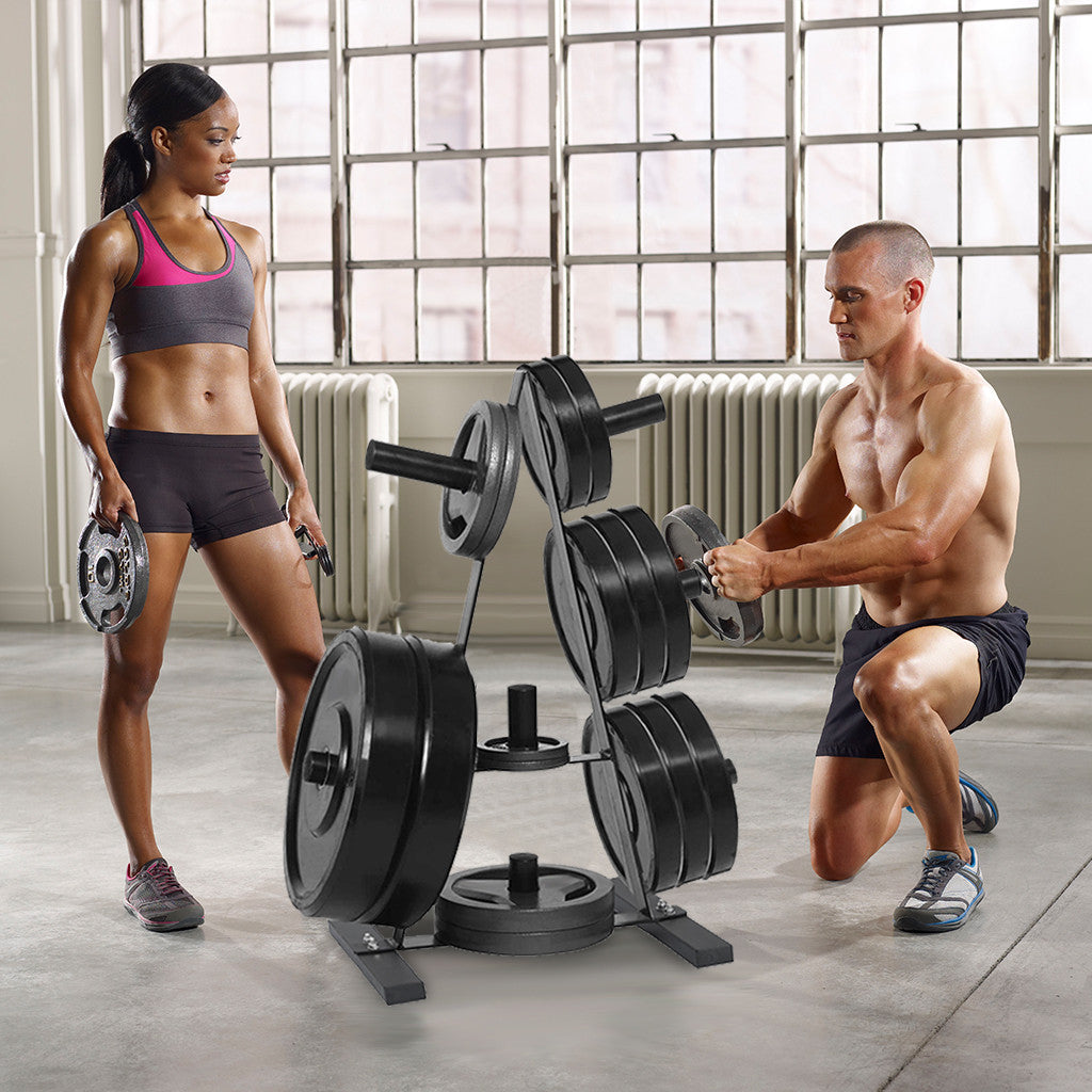 Shop Weight Plate Rack Weight Plate Tree 2 inch For Bumper Plates Free Weight Stand