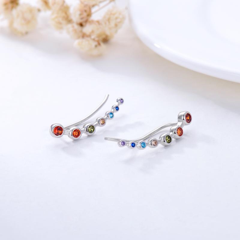 Shop 925 Sterling Silver Chakra Earrings Yoga Jewelry for Women Girls