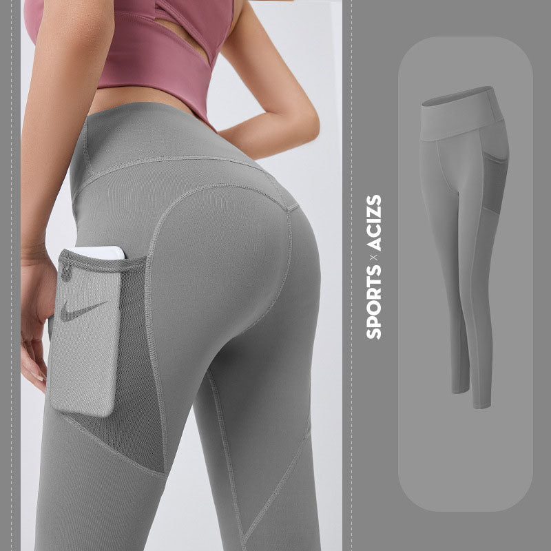 Shop Yoga Pants Women With Pocket Leggings Sport Girl Gym Leggings Women Tummy Control Jogging Tights Female Fitness Pants