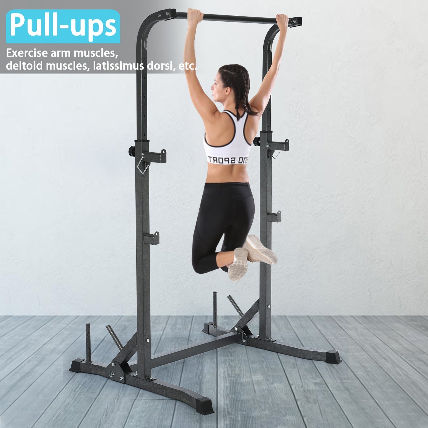 Shop Half Frame Barbell Squat Rack Pull-Up Multi-Function Fitness Equipment