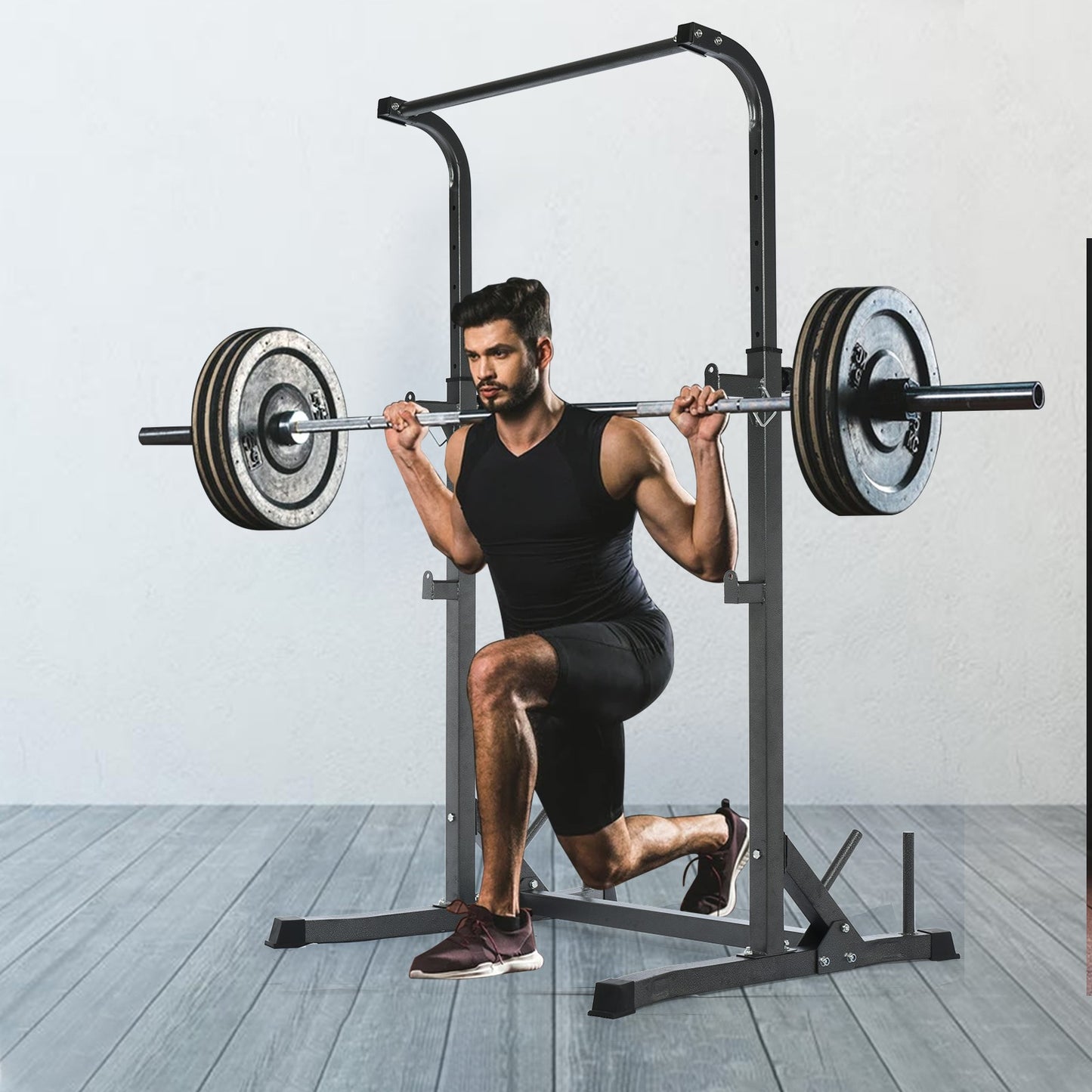 Shop Half Frame Barbell Squat Rack Pull-Up Multi-Function Fitness Equipment