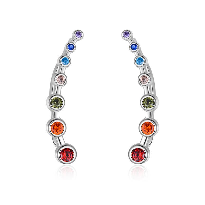 Shop 925 Sterling Silver Chakra Earrings Yoga Jewelry for Women Girls
