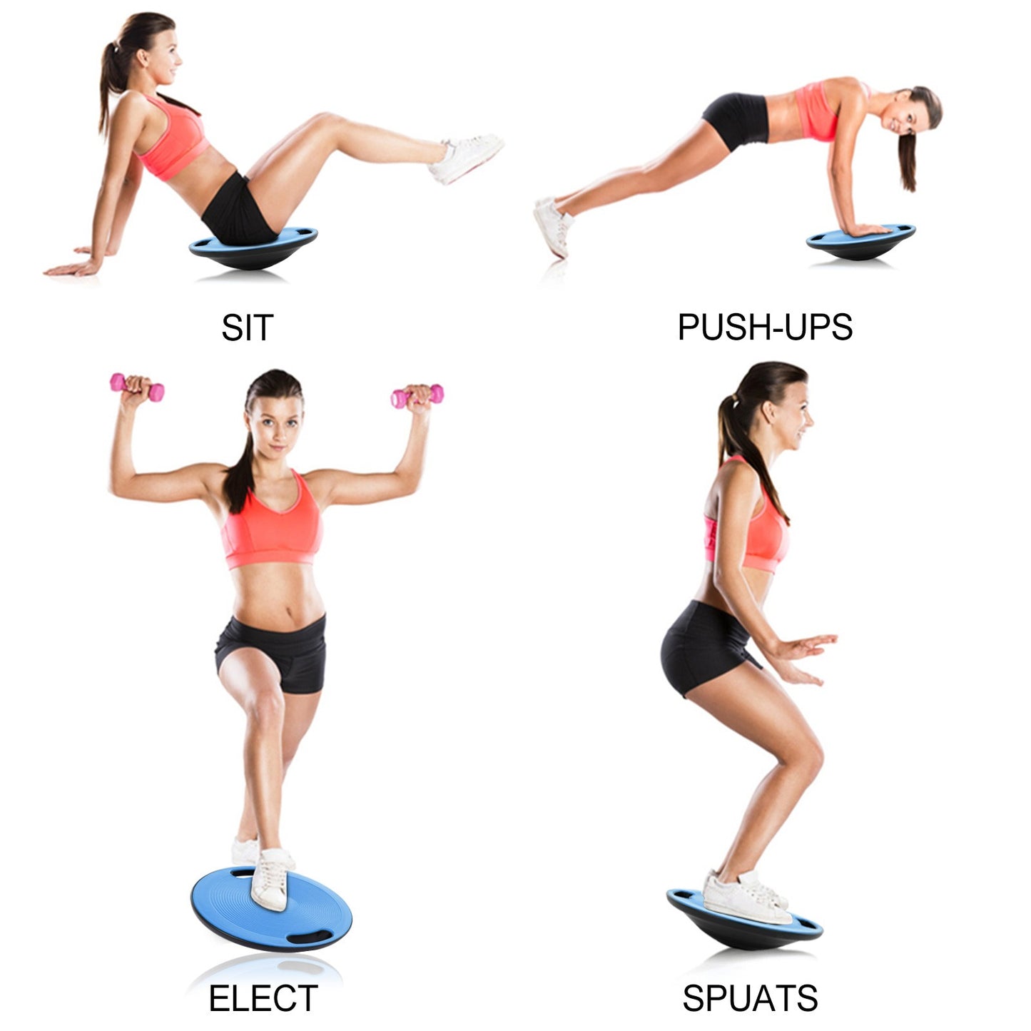 Shop Advanced Fitness Balance Board Rehabilitation Swing Board 40cm With Handle