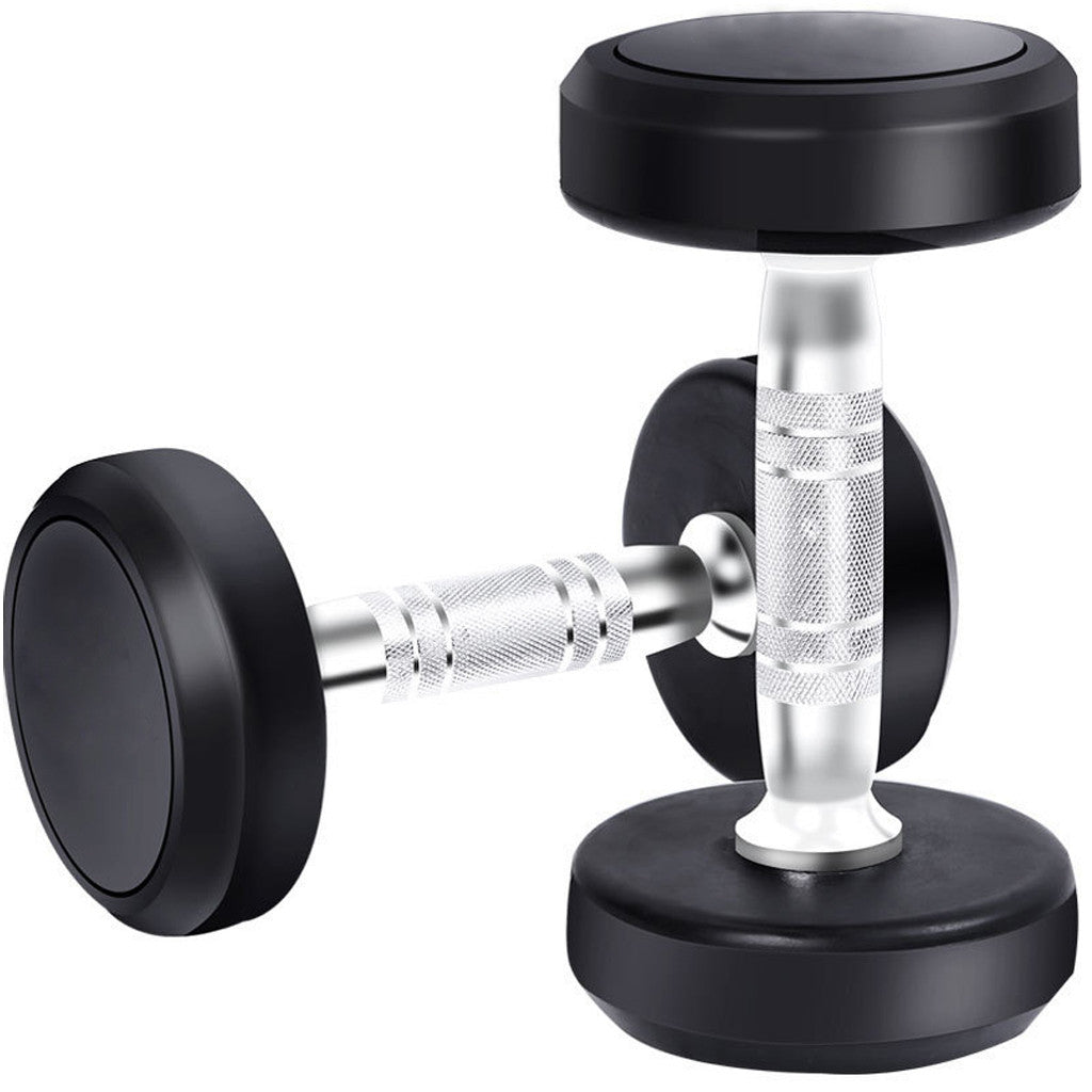 Shop 50LB Dumbbells In The Round Rubber For Strength Training Weight Loss