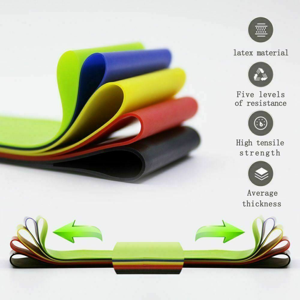 Shop Resistance Bands Set Of 5 Cross Fit  Yoga