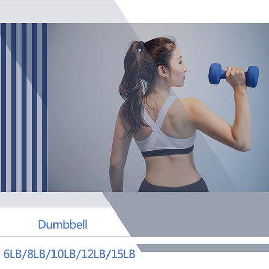Shop A Pair Dumbbell Barbell Neoprene Coated Weights 6LB/8LB/10LB/12LB/15LB Blue