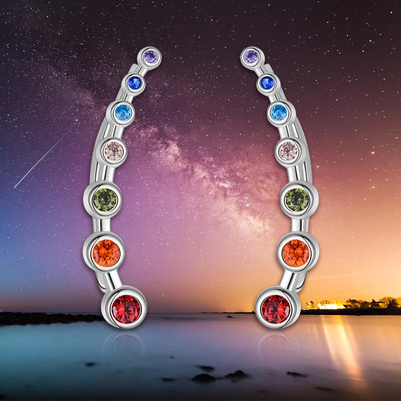 Shop 925 Sterling Silver Chakra Earrings Yoga Jewelry for Women Girls