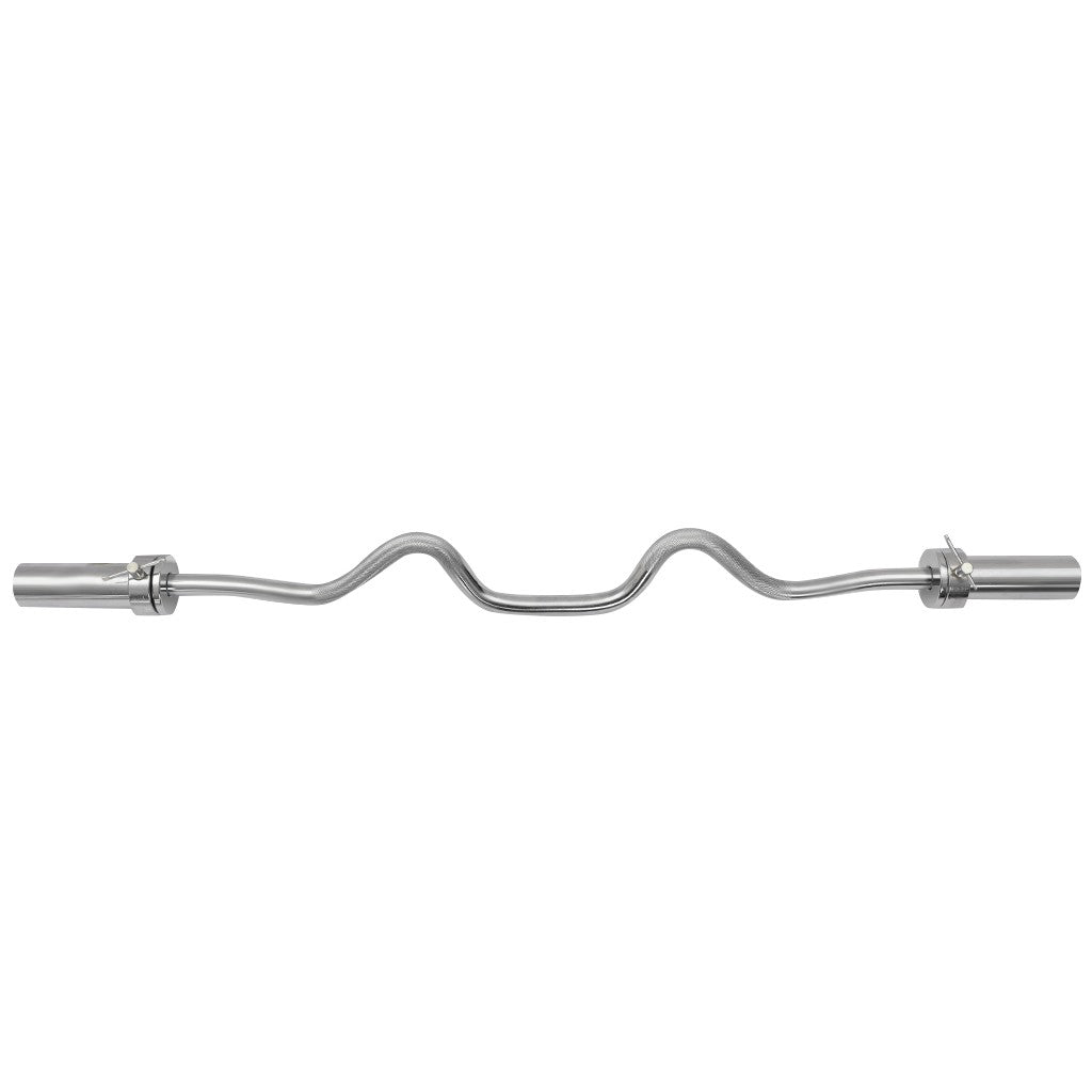 Shop 47\' Barbell Olympic Weight Lifting Bar Super Curl Bar For Strength Training
