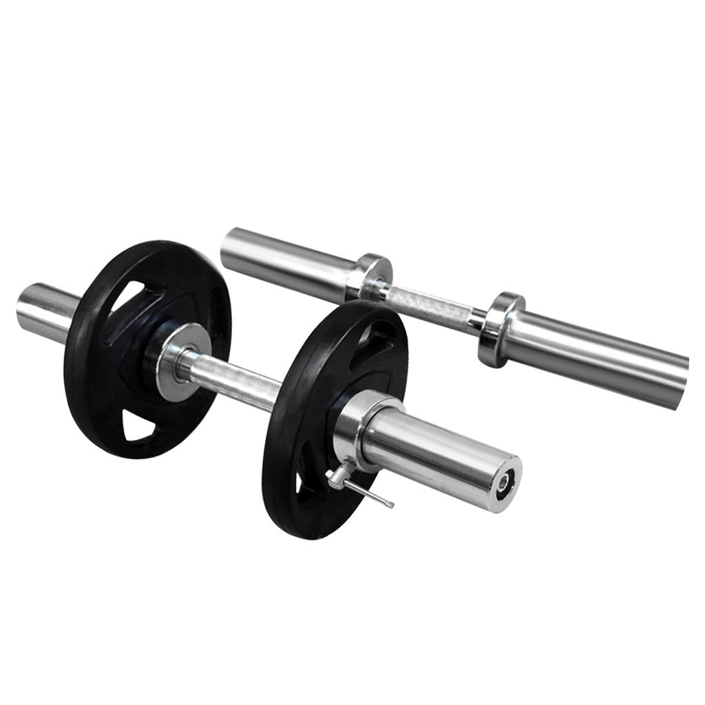 Shop Olympic 2” Barbell Solid Dumbbell Weight Lifting Bars With Rotating Sleeves