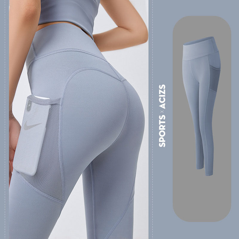 Shop Yoga Pants Women With Pocket Leggings Sport Girl Gym Leggings Women Tummy Control Jogging Tights Female Fitness Pants