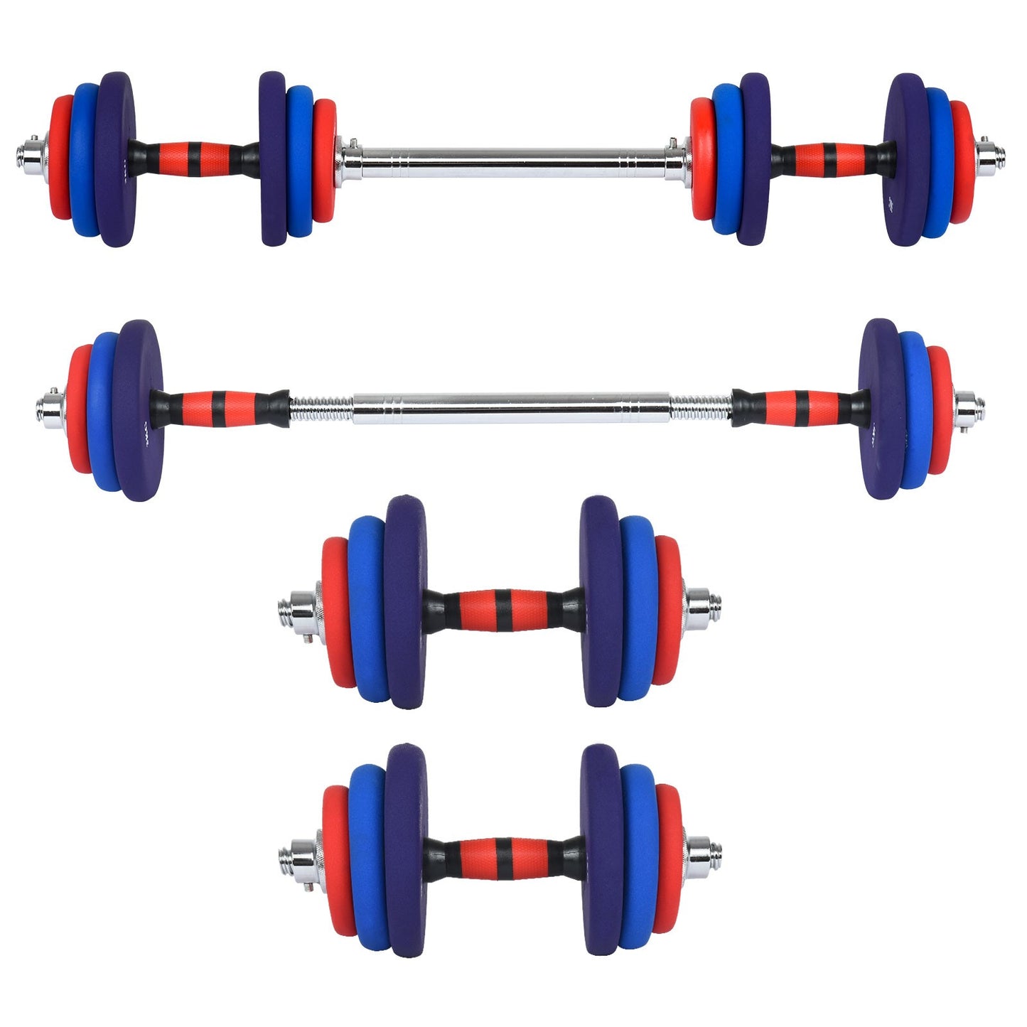 Shop Adjustable Weights Dumbbells Set, Free Weights Set With Connecting Rod 30KG/66LB