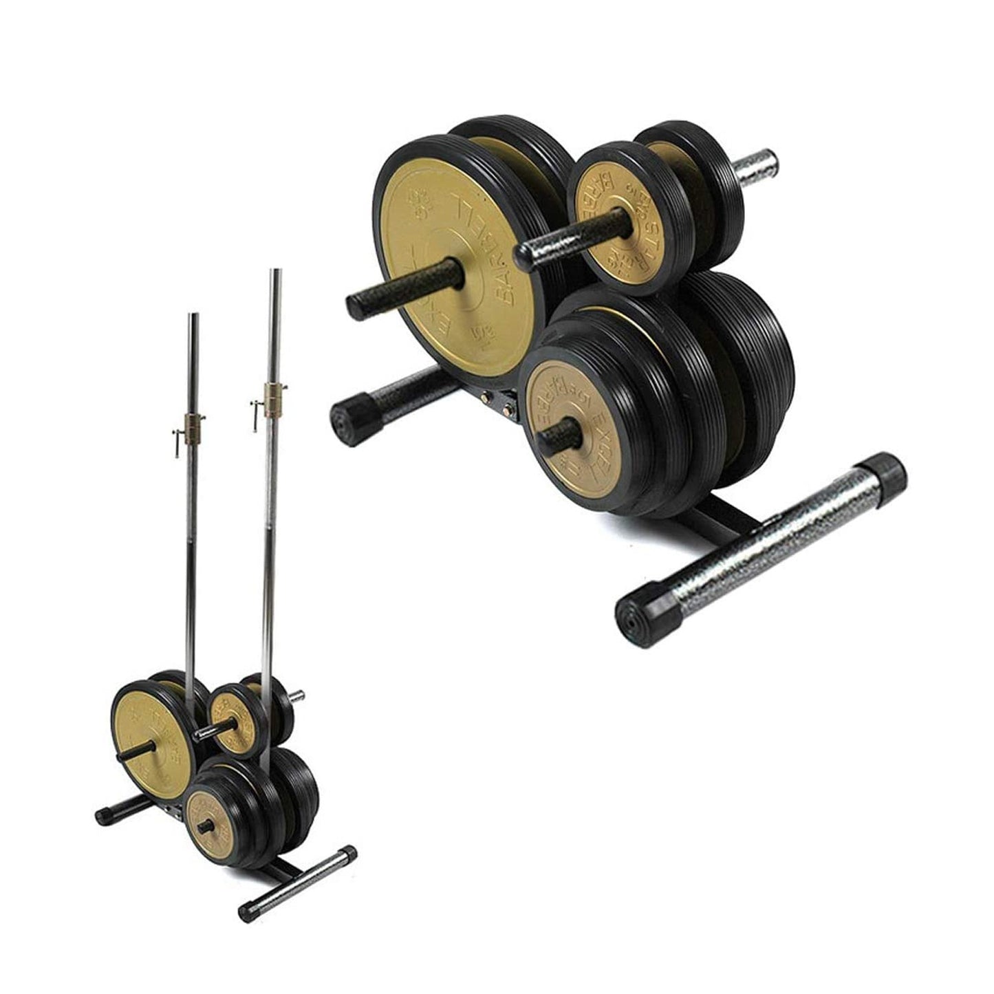 Shop Weight Plate Rack Tree For Dumbbell Plates Olympic Free Weight Storage Rack