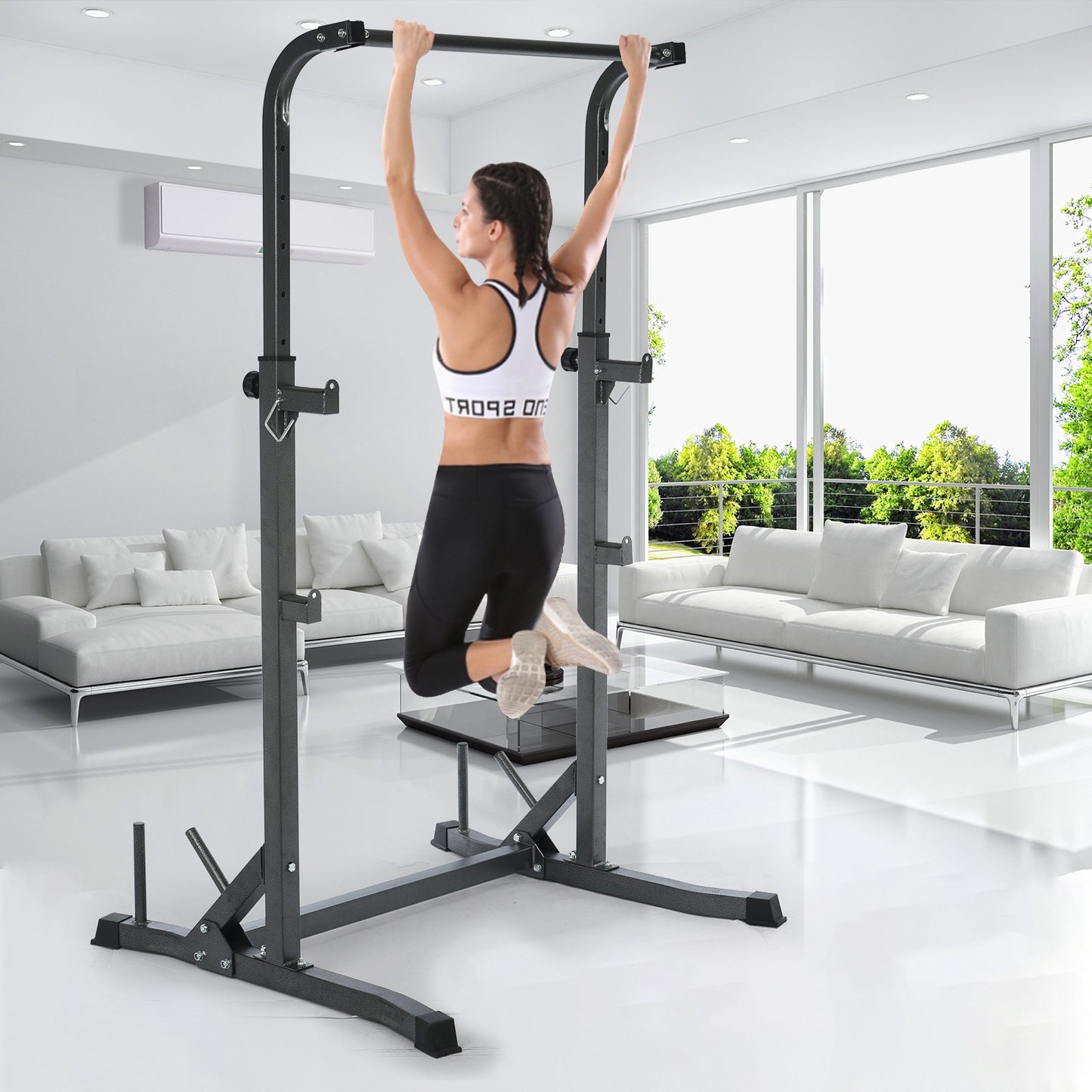 Shop Half Frame Barbell Squat Rack Pull-Up Multi-Function Fitness Equipment